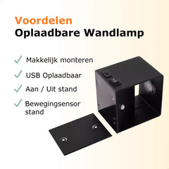 Draadloze wandlamp met bewegingssensor – 1 +1 GRATIS VANDAAG
