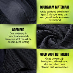Bamboo Boxers 5-Pack Zwart